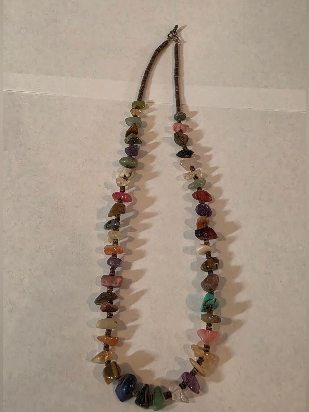 Vintage Colorful Multicolor Semi-Precious Stone Necklace - Women Jewelry